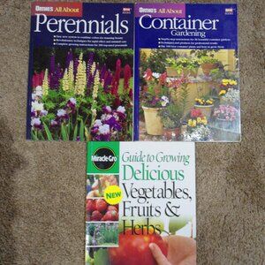 Three Ortho Gardening Books Container Perennials Vegetables